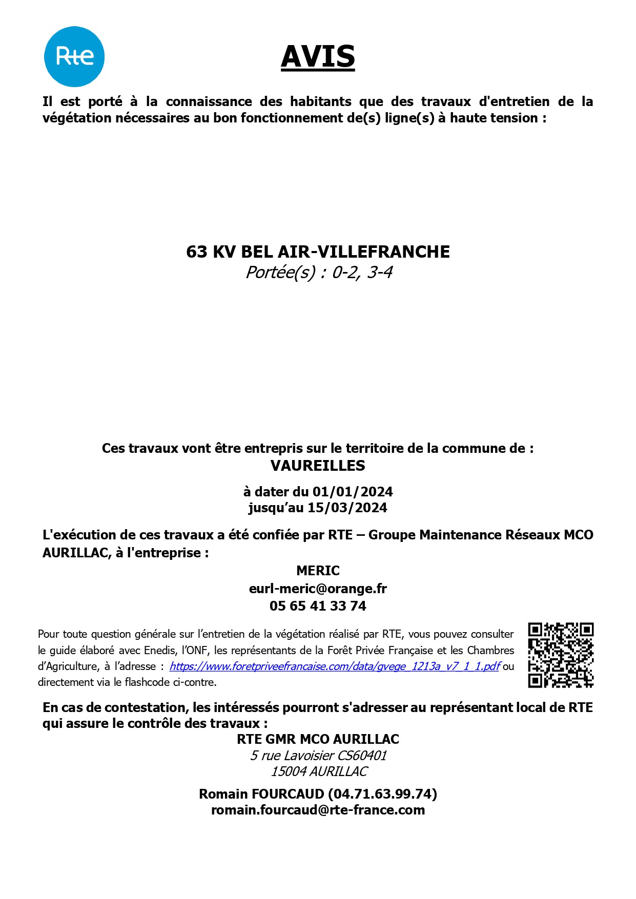 Lire la suite à propos de l’article TRAVAUX D’ENTRETIEN DE LA VEGETATION NECESSAIRES AU BON FONCTIONNEMENT DES LIGNES A HAUTE TENSION